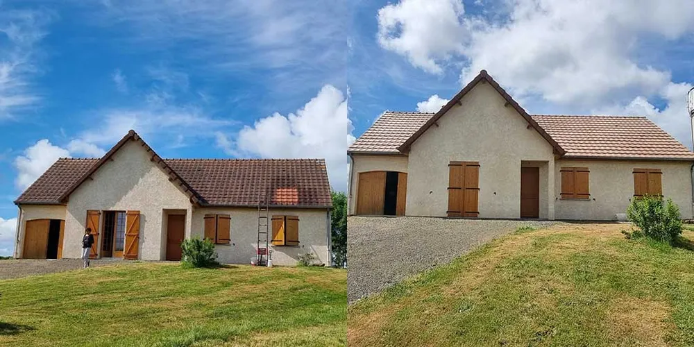 Toiture nettoyée et démoussée par Rempart Toiture, couvreur dans l'Avesnois